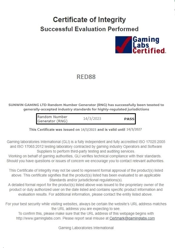 Trang chủ 4 Giấy phép uy tín được cung cấp tại RED88